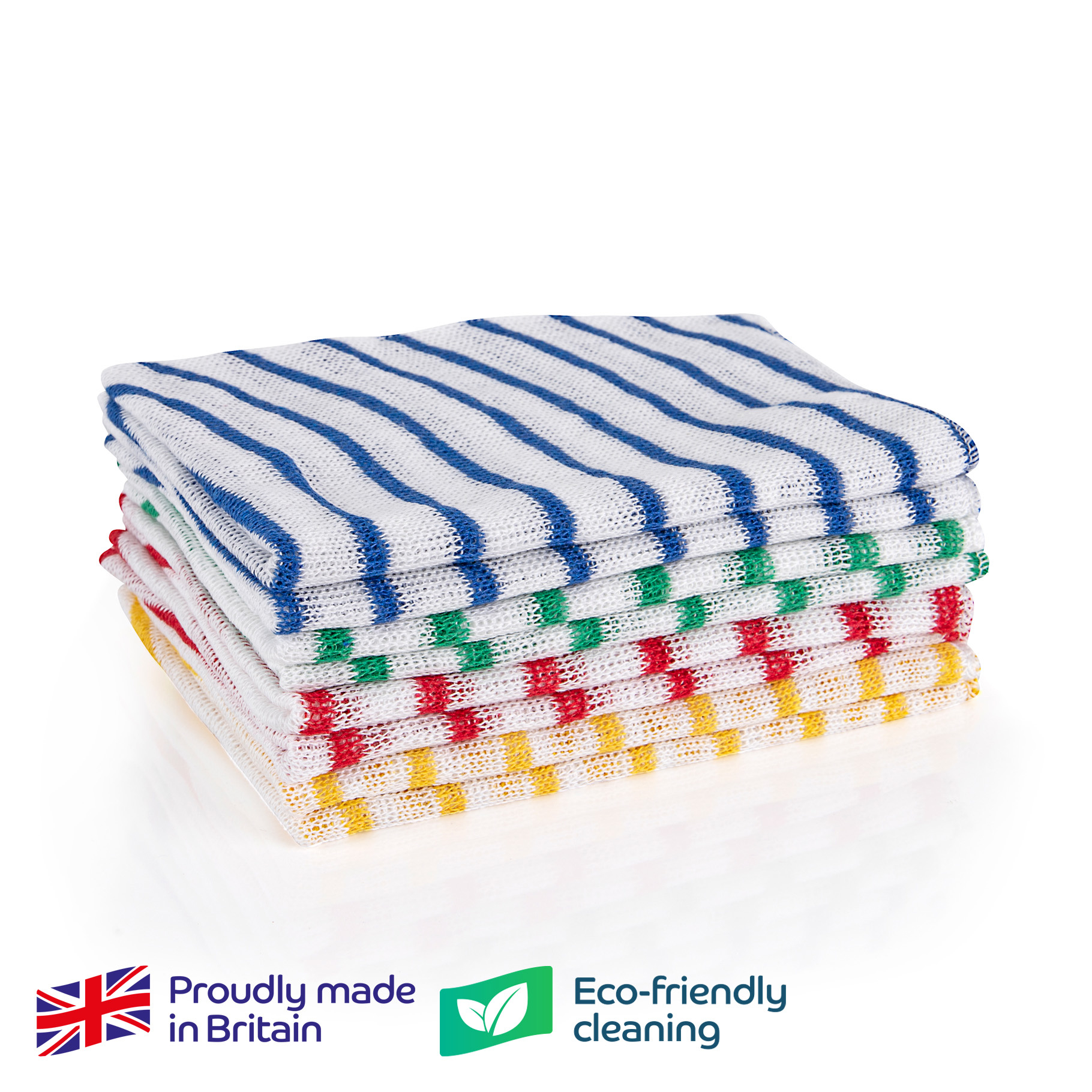 40cm x 30cm    HYGIENE STRIPED DISHCLOTHS (10pk)